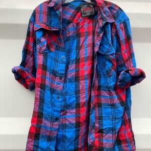 Bleecker Mercer Red and Blue Plaid Shirt